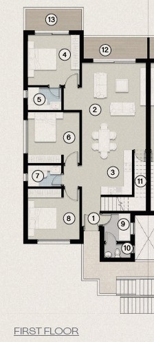 Floor plan for penthouse at Silversands