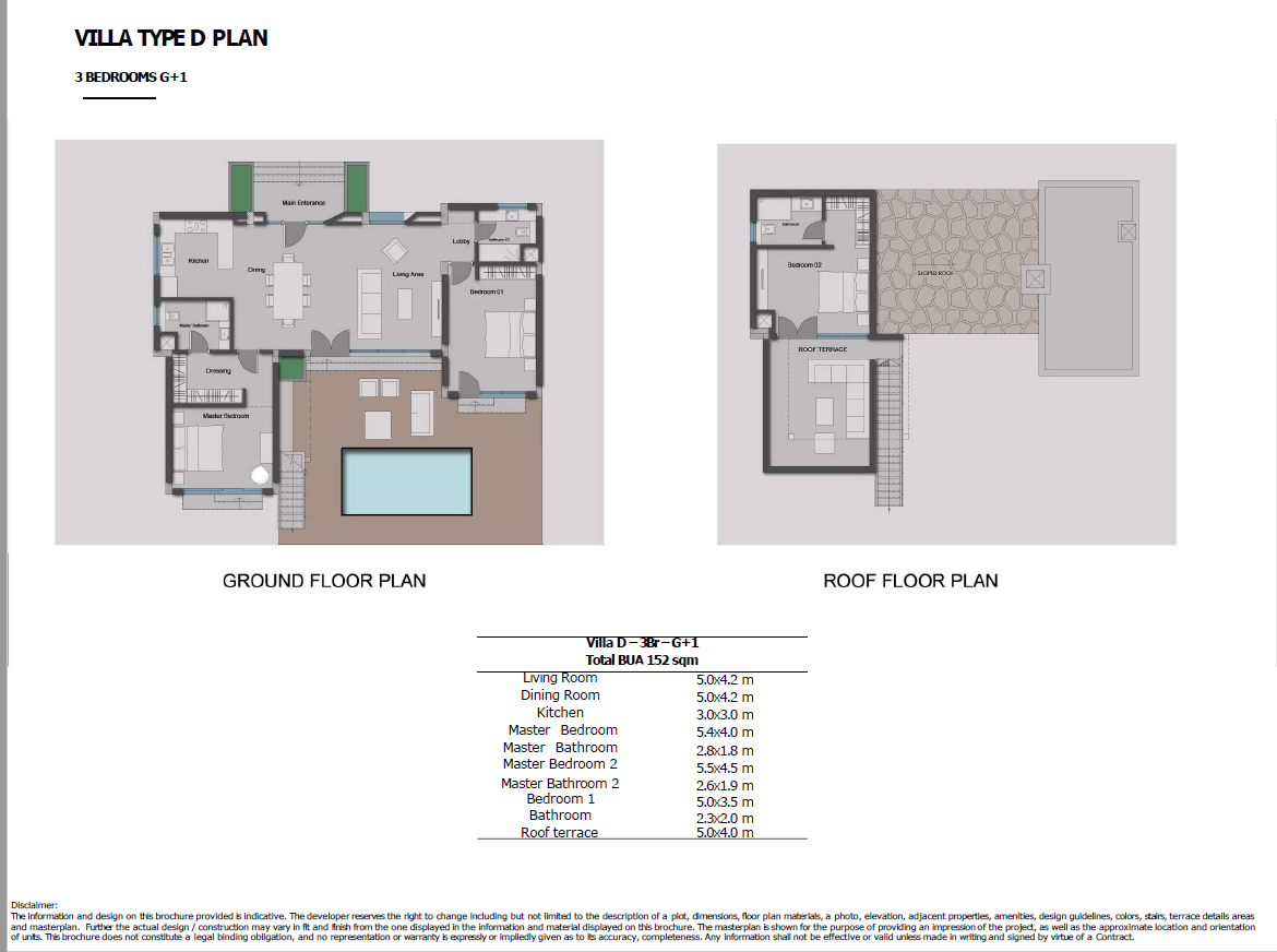 Floor plan for villa at Greens Baywest Valley
