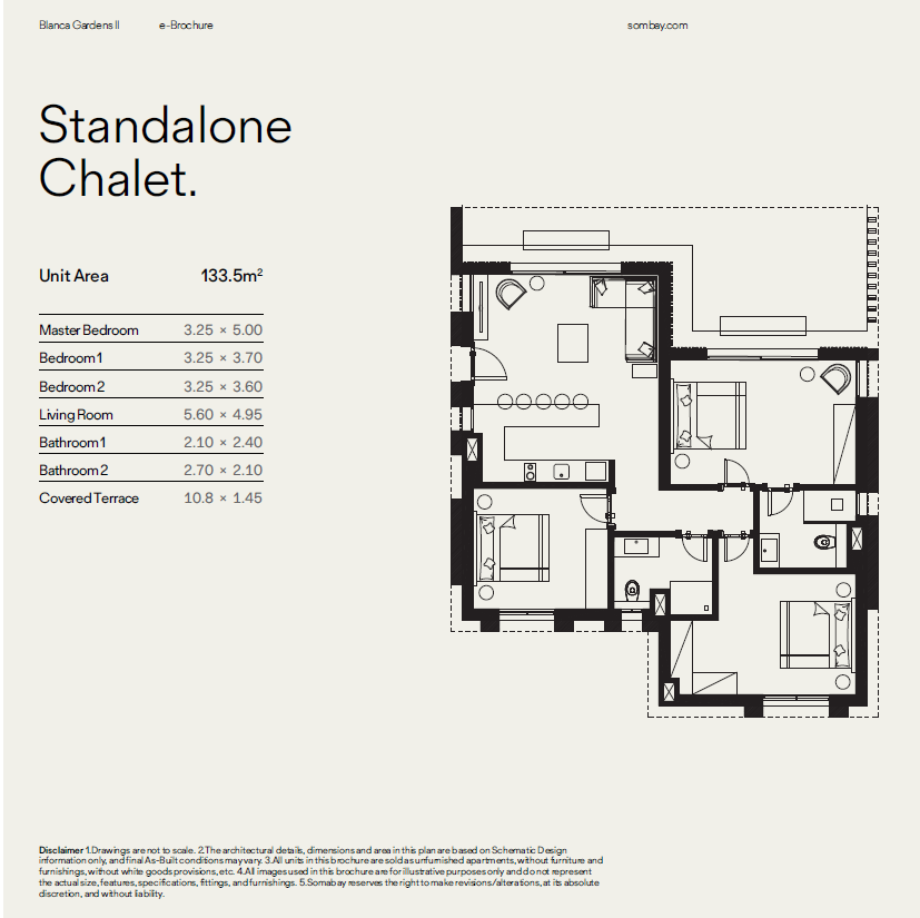 Floor plan for villa at Blanca Gardens 2