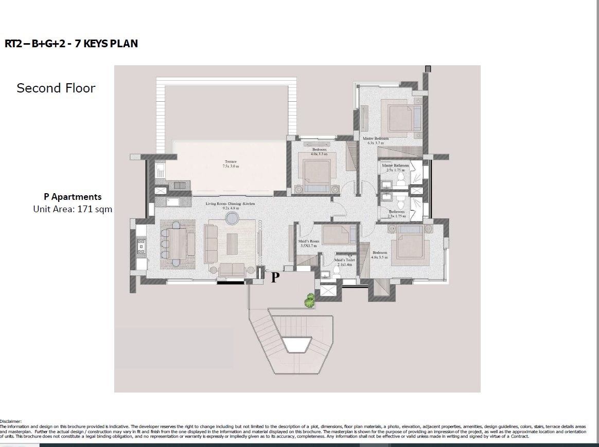 Floor plan for apartment at Greens Baywest Valley