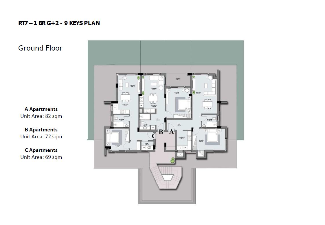 Floor plan for apartment at Greens Baywest Valley