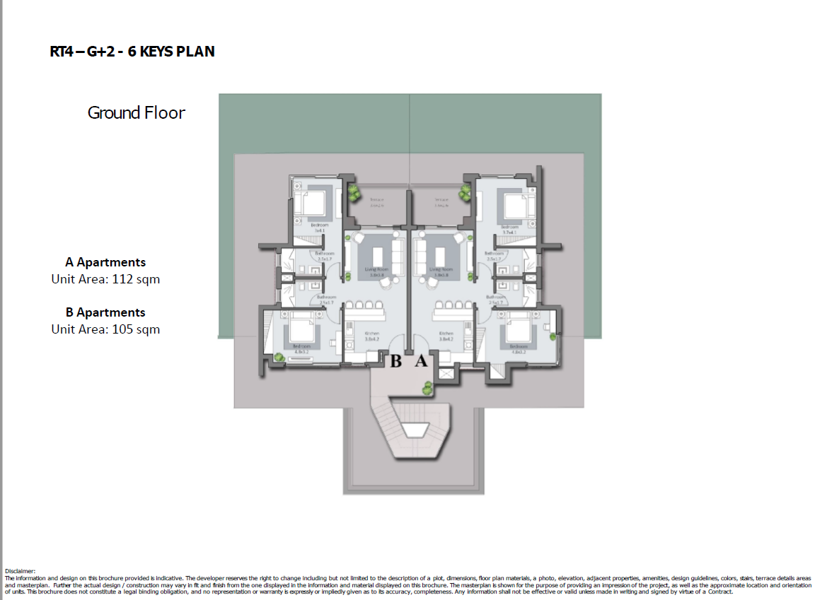 Floor plan for apartment at Greens Baywest Valley