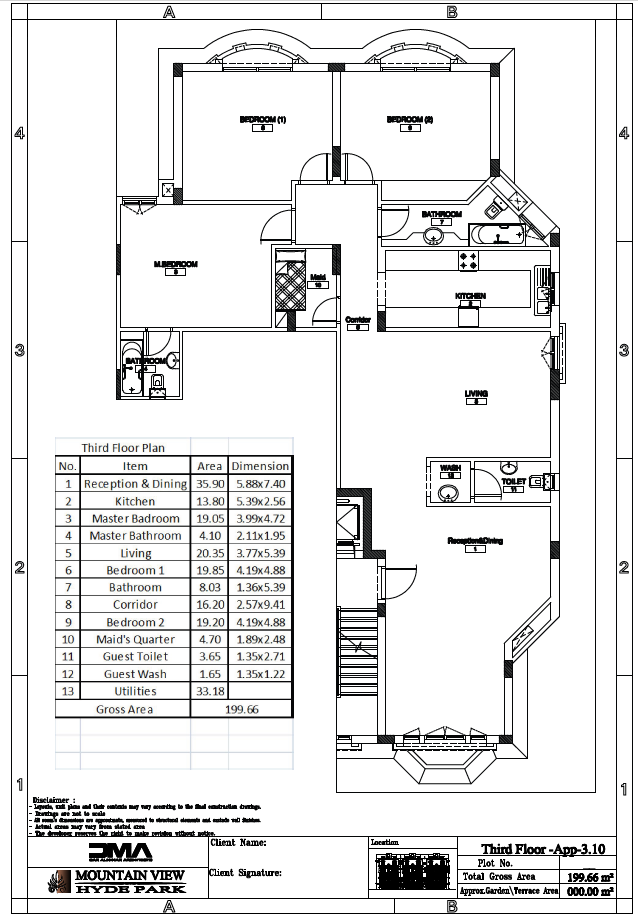 Floor plan for apartment at Mountain View Hyde Park