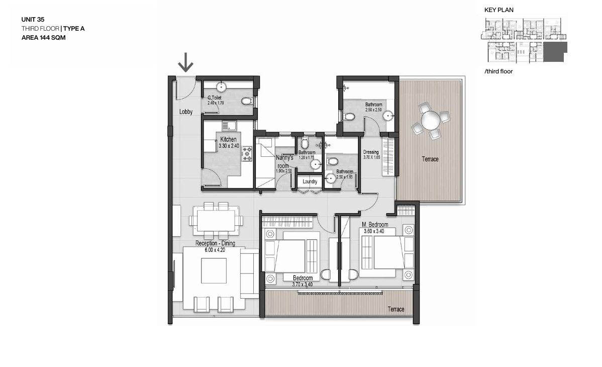 Floor plan for apartment at Nmq