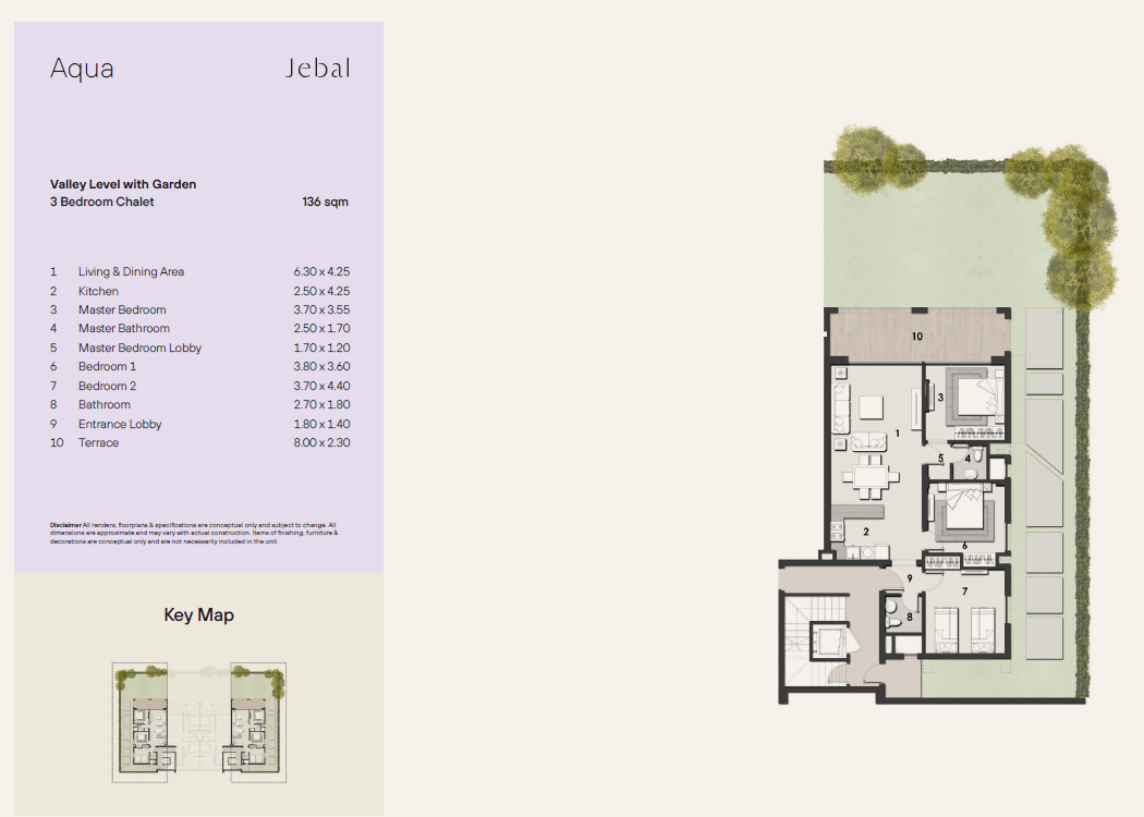 Floor plan for chalet at Jebal El Sokhna