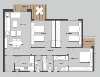 Floor plan for apartment at Mountain View iCity October