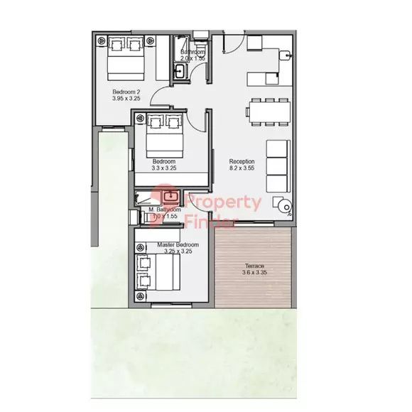 Floor plan for chalet at Salt