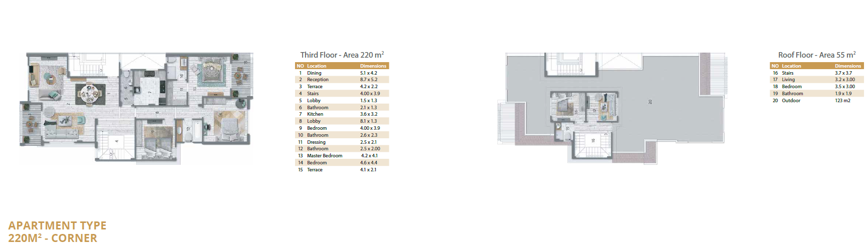 Floor plan for apartment at Stone Residence