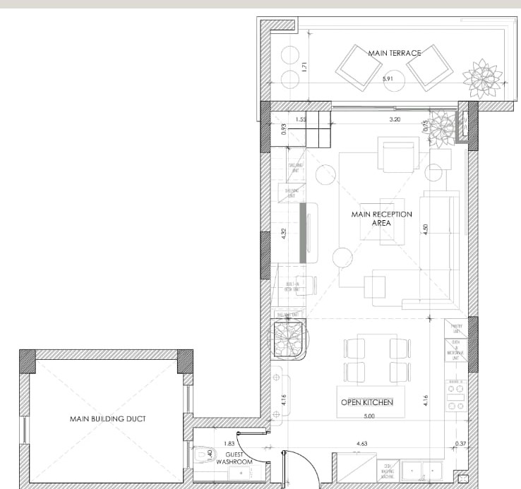 Floor plan for duplex at DISTRICT 5