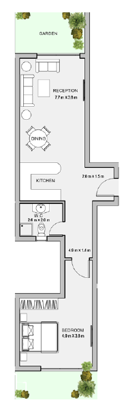Floor plan for apartment at Atika