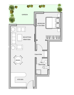 Floor plan for apartment at Atika