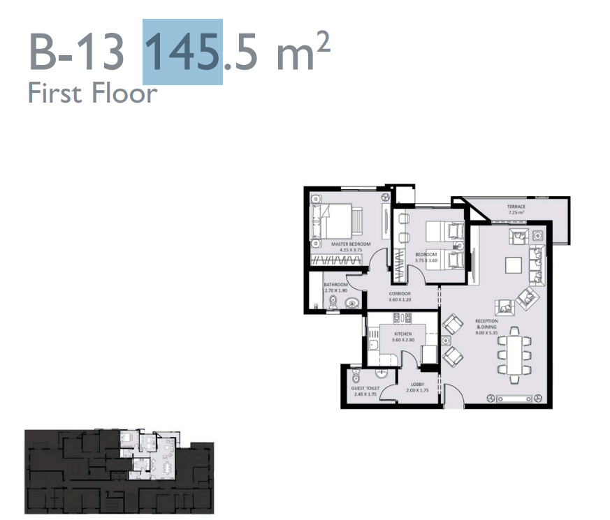 Floor plan for  at The Gray