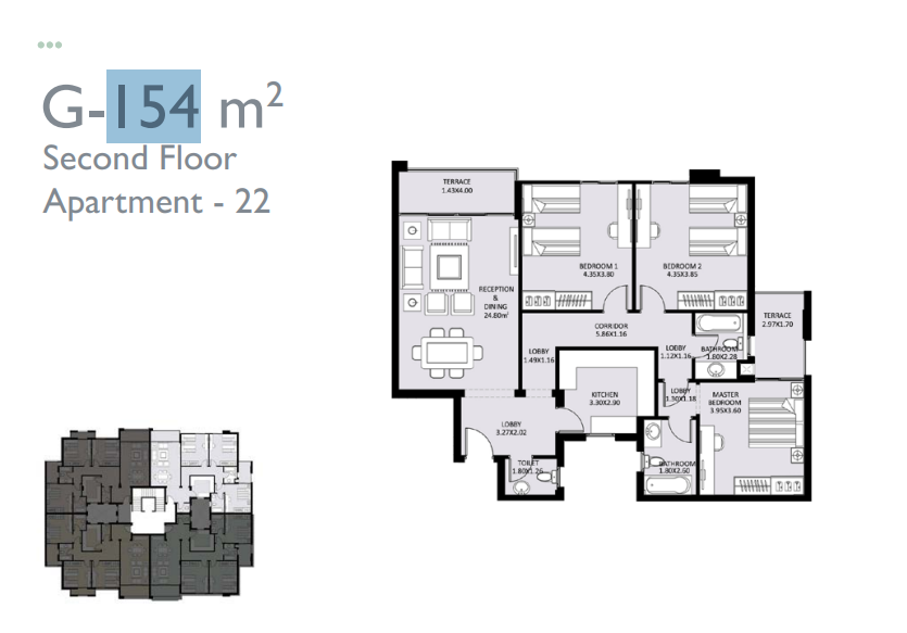 Floor plan for apartment at Jayd