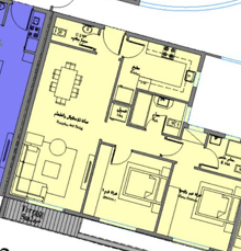Floor plan for apartment at Jazebeya