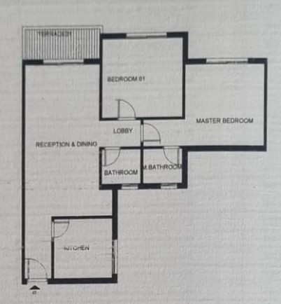 Floor plan for apartment at Telal East