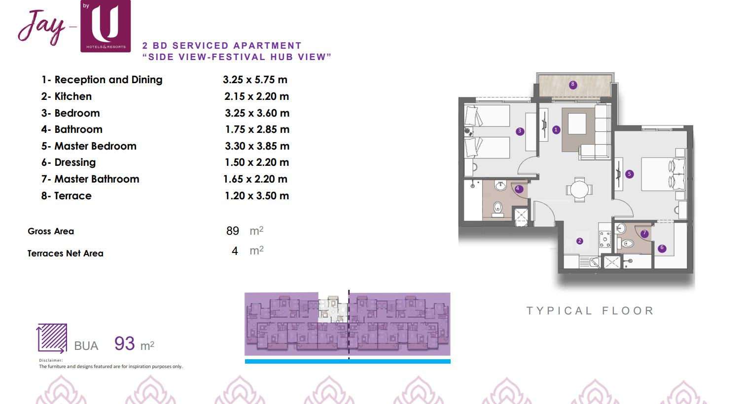 Floor plan for apartment at Jay - DOSE