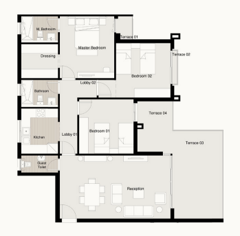 Floor plan for villa at The Med