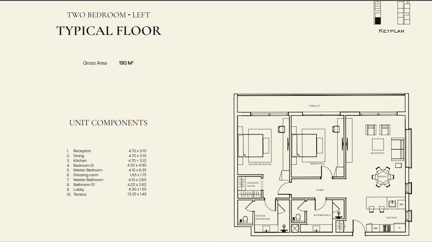 Floor plan for apartment at Kairo