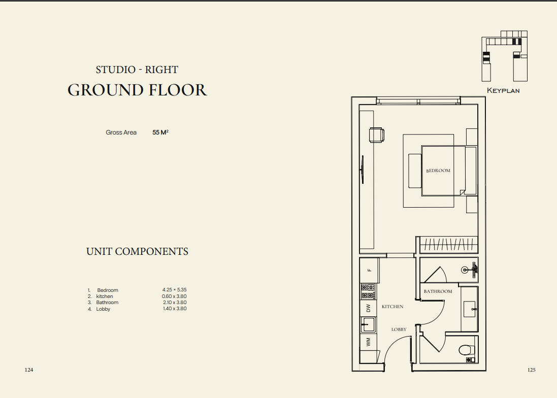 Floor plan for studio at Kairo