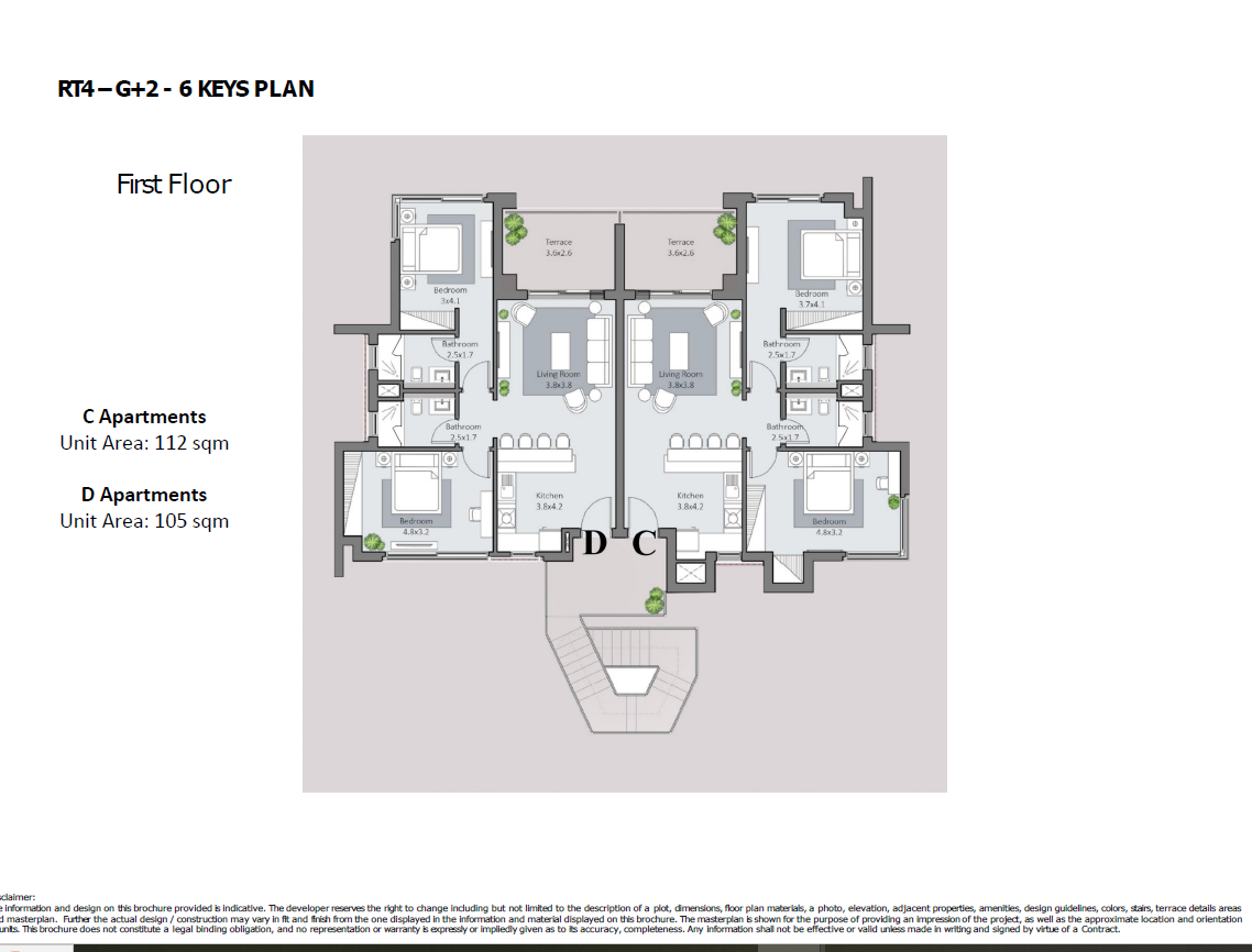 Floor plan for apartment at Greens Baywest Valley