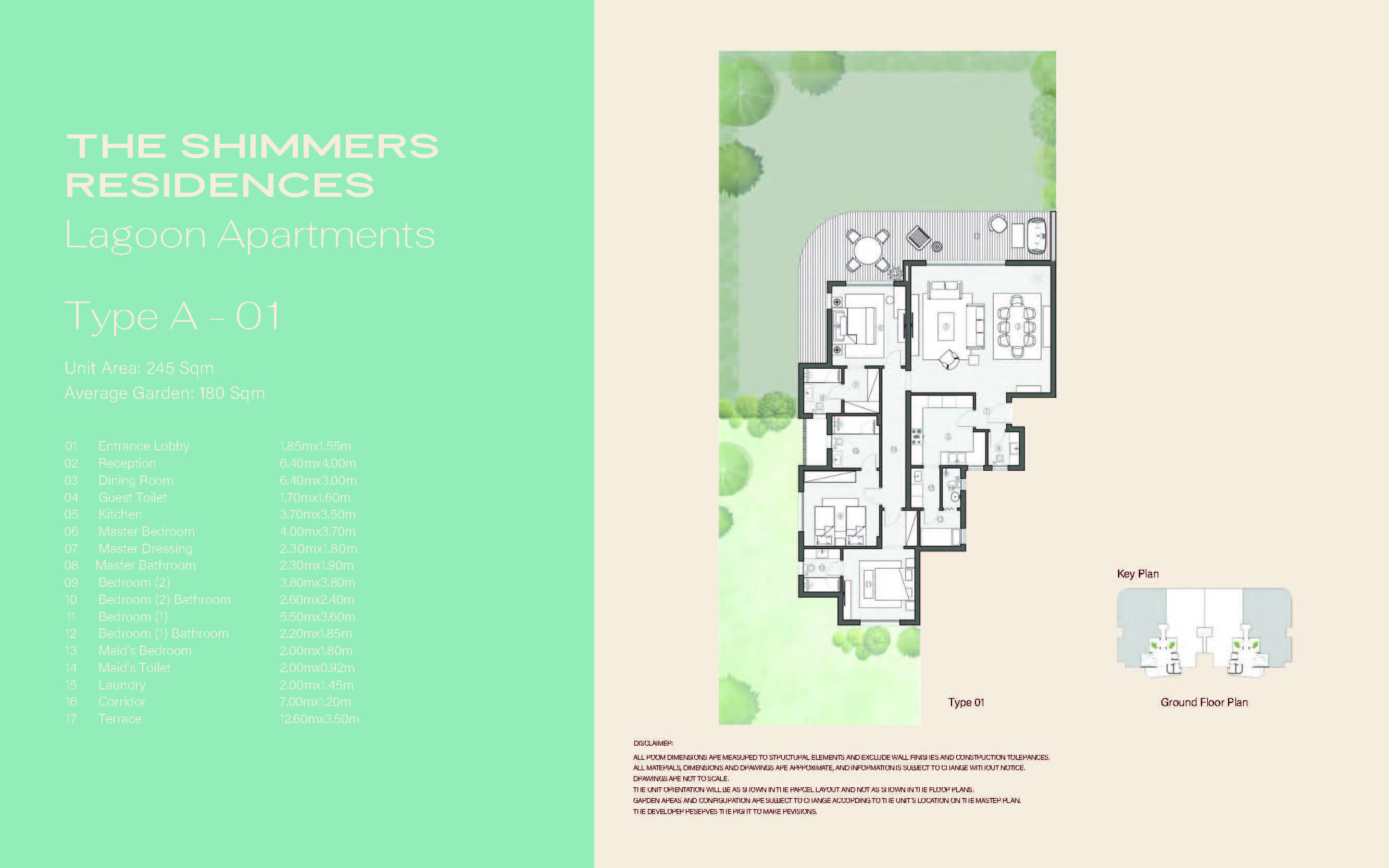 Floor plan for apartment at Swan Lake West