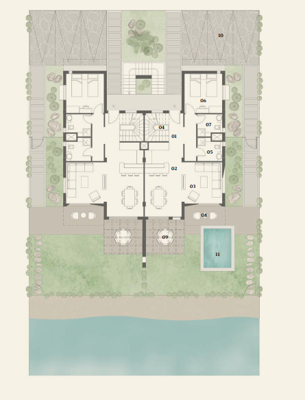 Floor plan for duplex at El Masyaf