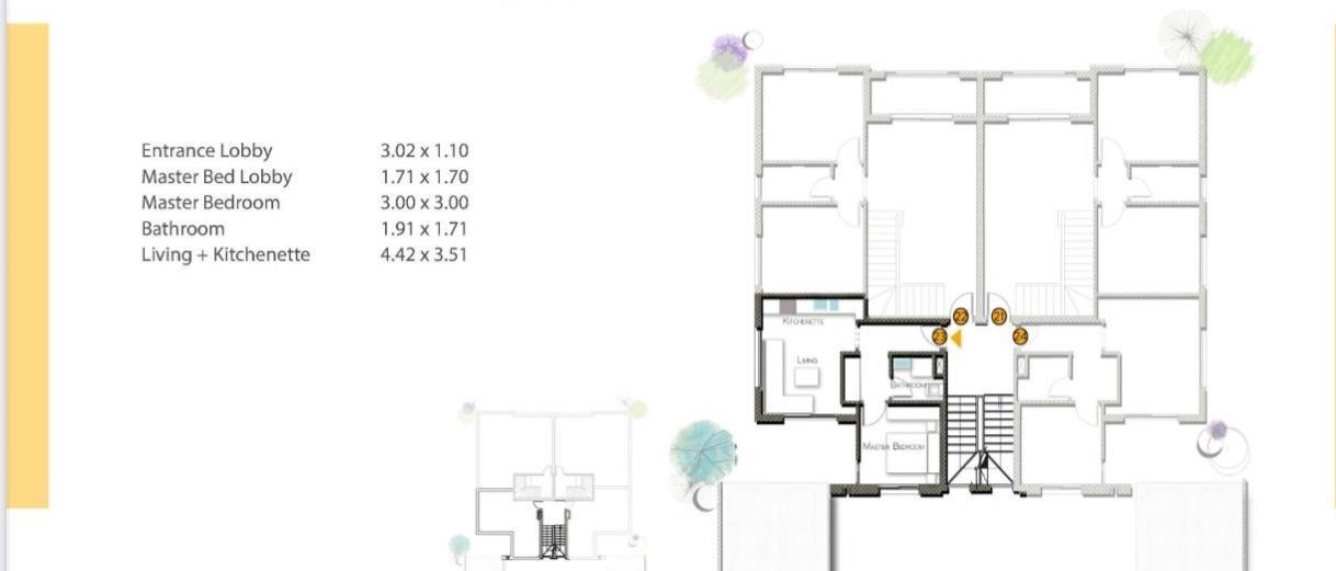 Floor plan for chalet at Gaia