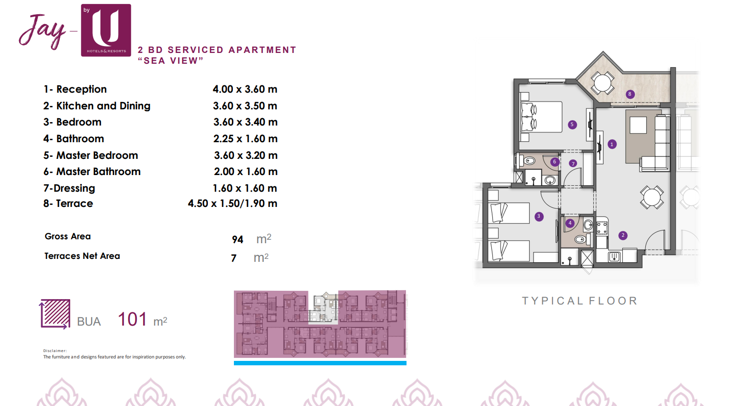Floor plan for apartment at Jay - DOSE