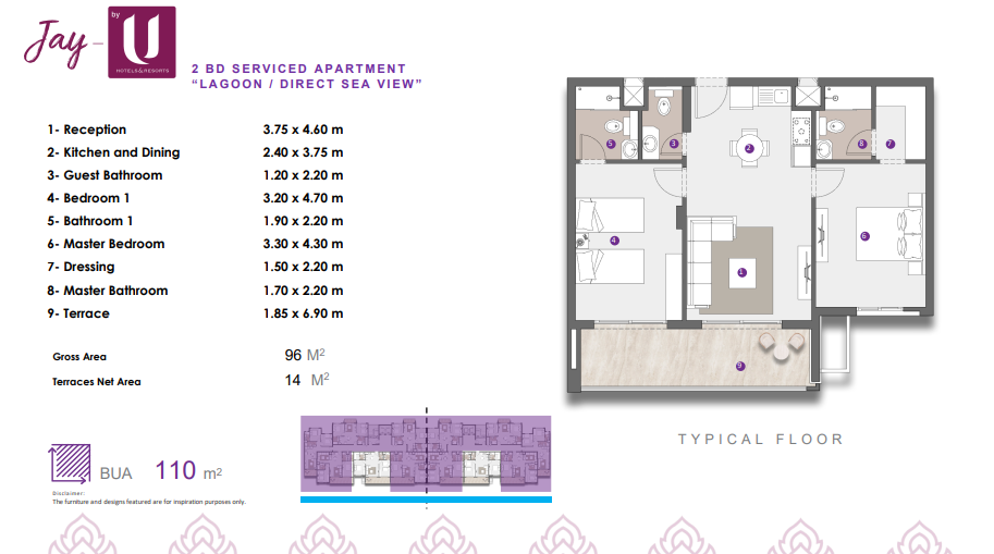 Floor plan for apartment at Jay - DOSE