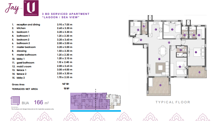 Floor plan for apartment at Jay - DOSE