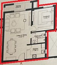 Floor plan for apartment at O West Orascom