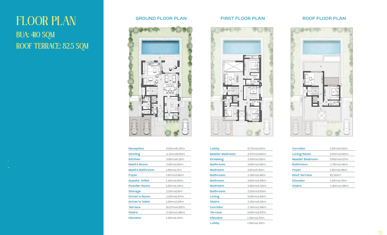 Floor plan for villa at The Valleys