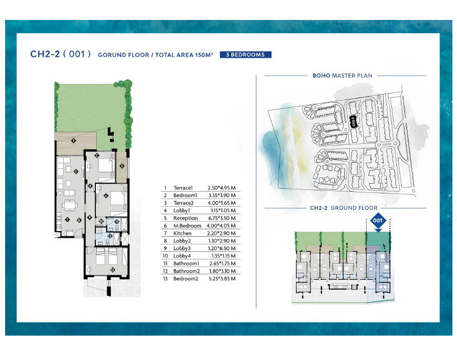 Floor plan for chalet at Boho El Sokhna