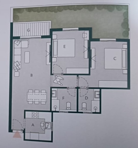 Floor plan for apartment at The Mornings