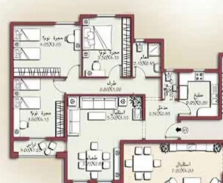 Floor plan for apartment at Madinaty