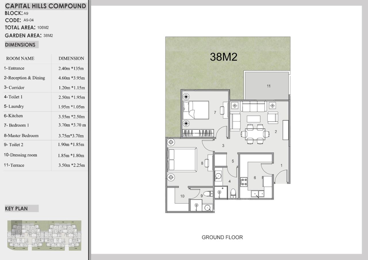Floor plan for apartment at La Colina East