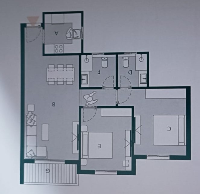 Floor plan for apartment at The Mornings