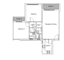 Floor plan for apartment at The 101