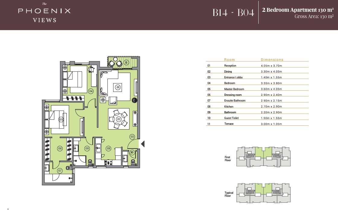 Floor plan for apartment at Swanlake Residences