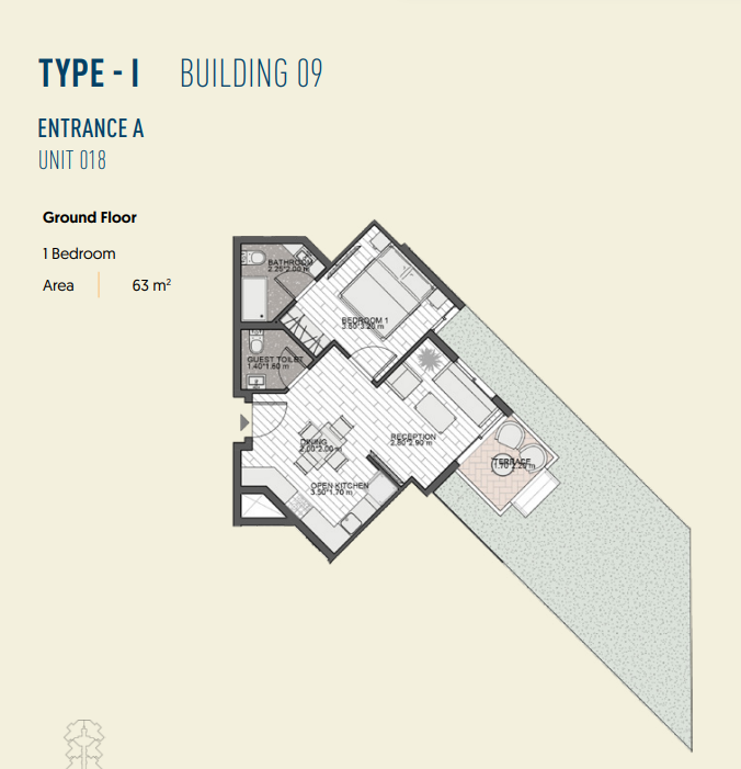 Floor plan for chalet at The Island - Marina 5