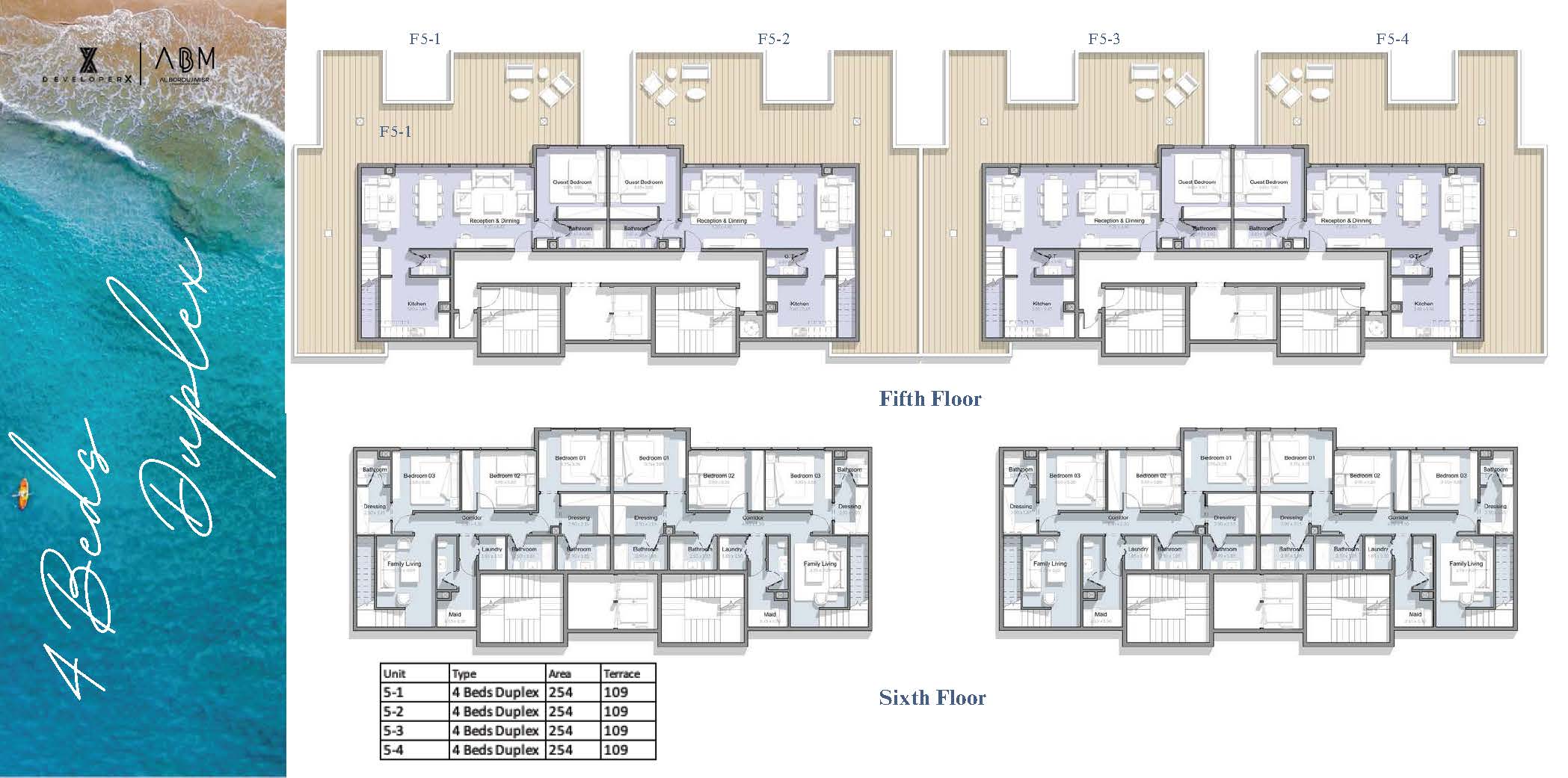 Floor plan for duplex at Bianchi Ilios