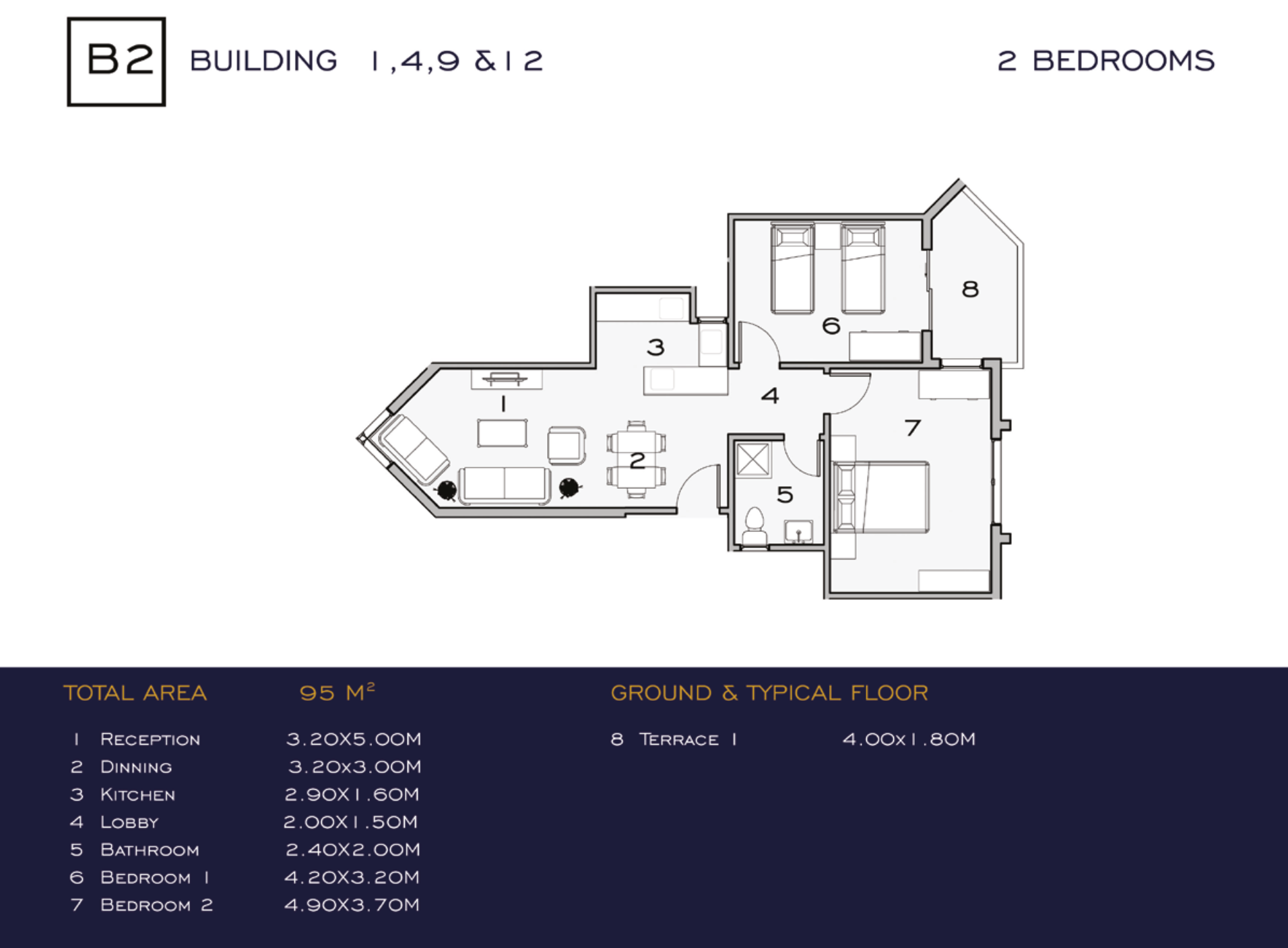 Floor plan for apartment at Eclat