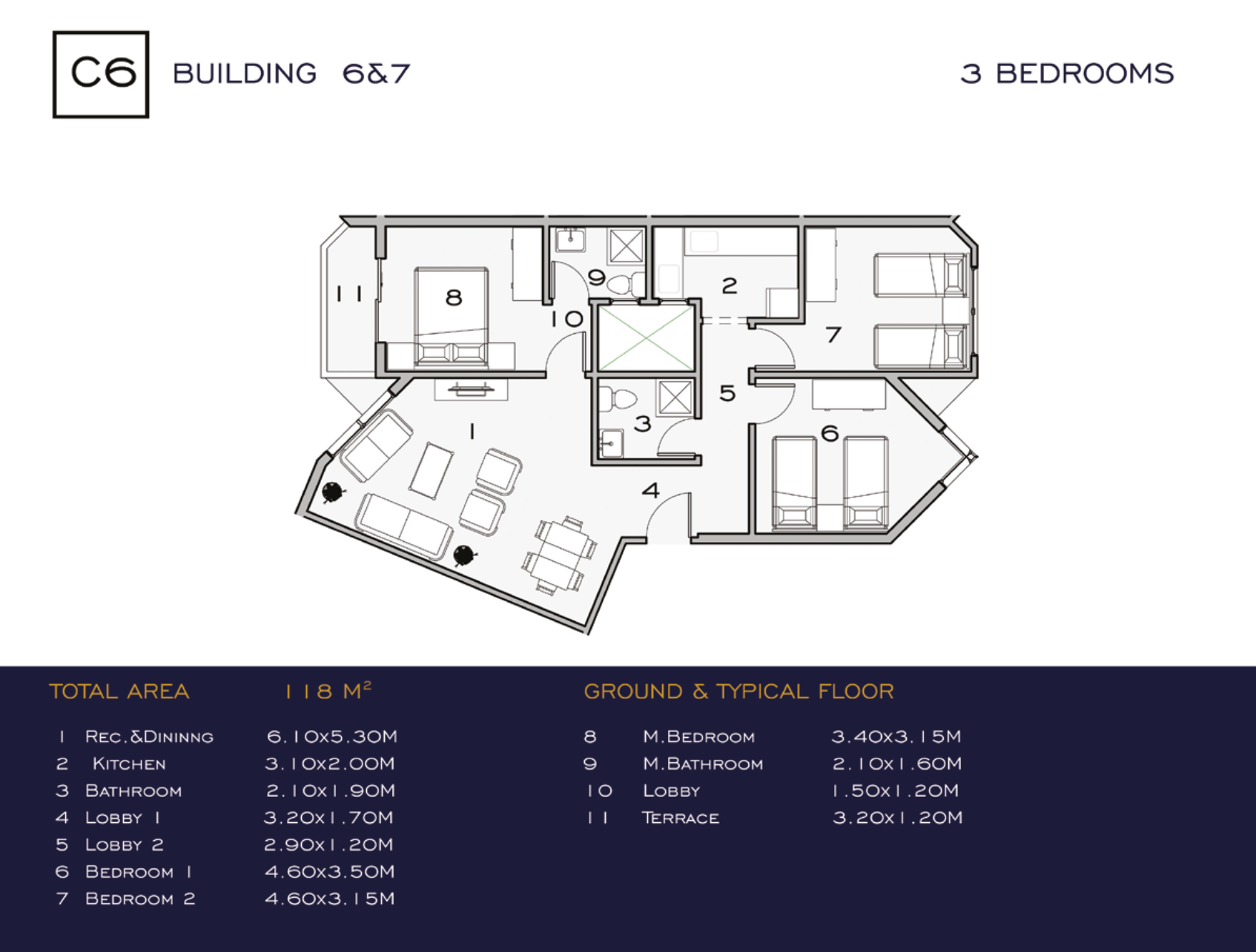 Floor plan for apartment at Eclat