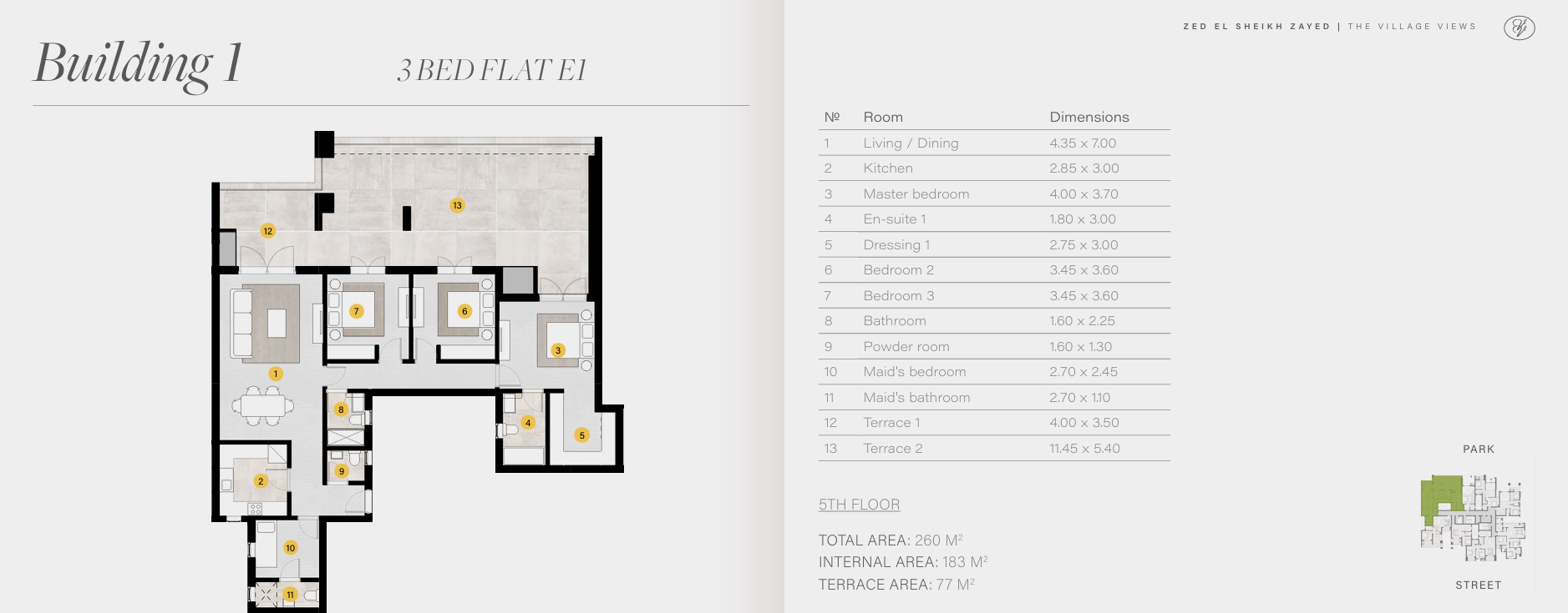 Floor plan for apartment at The Village Views