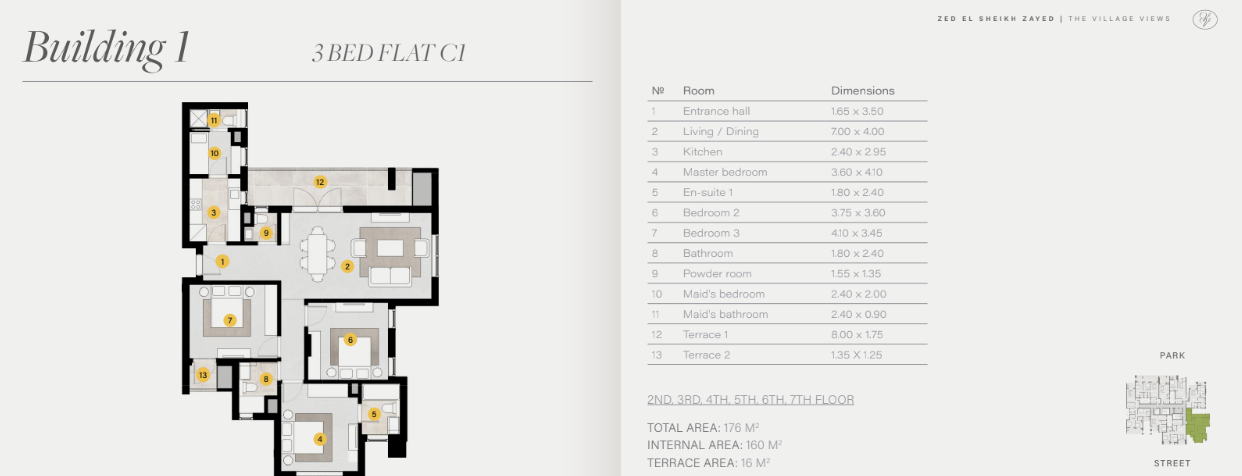 Floor plan for apartment at The Village Views