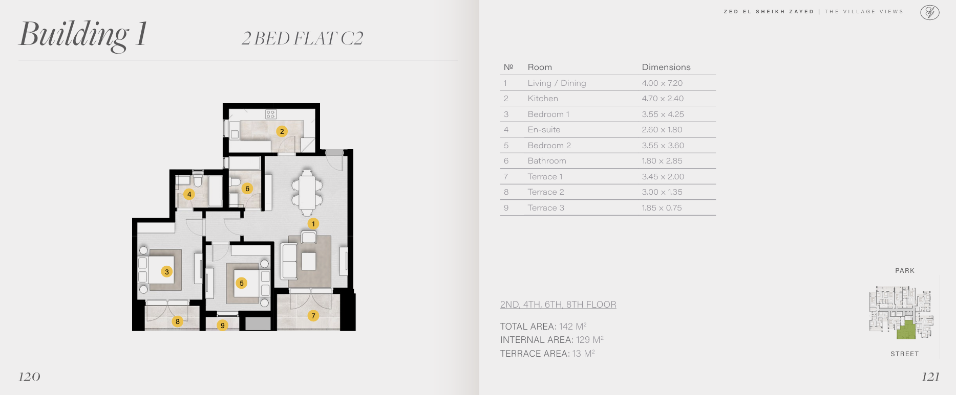 Floor plan for apartment at The Village Views