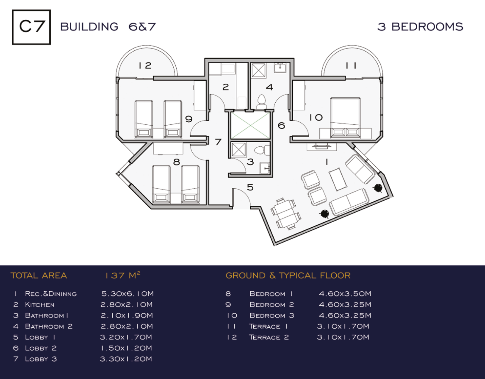Floor plan for apartment at Eclat