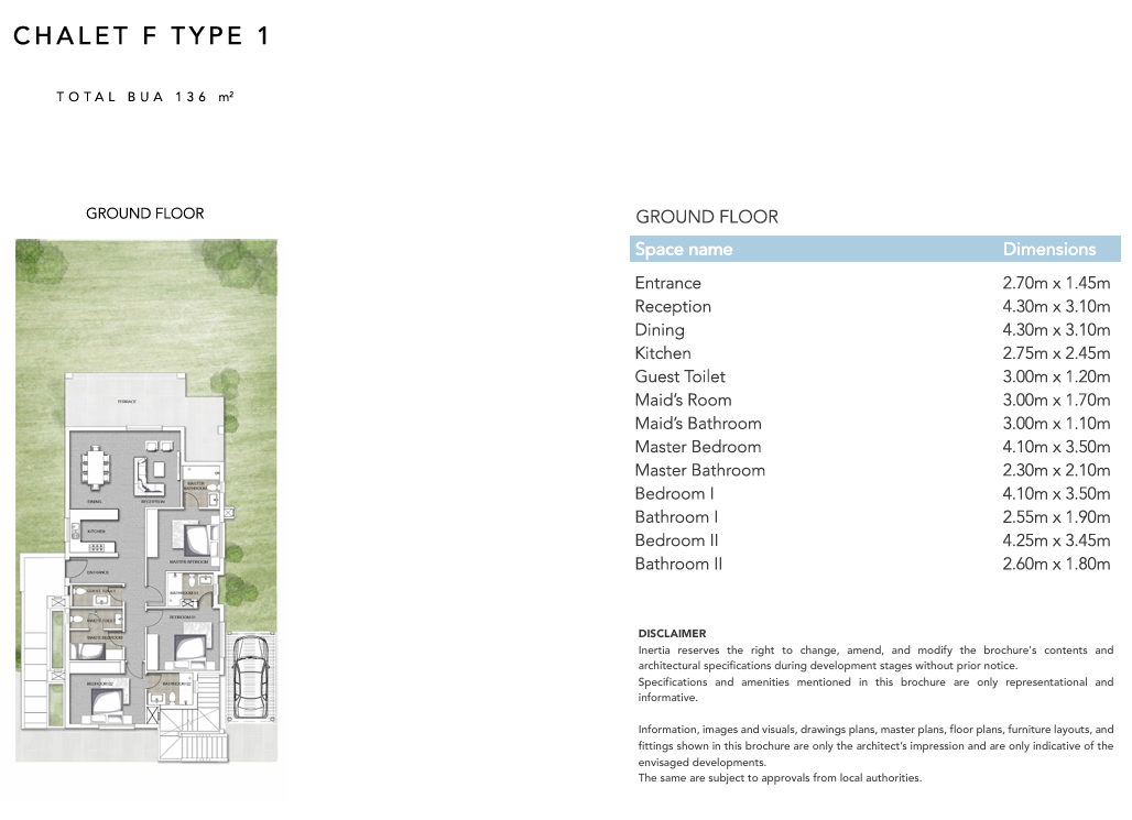 Floor plan for chalet at Jefaira
