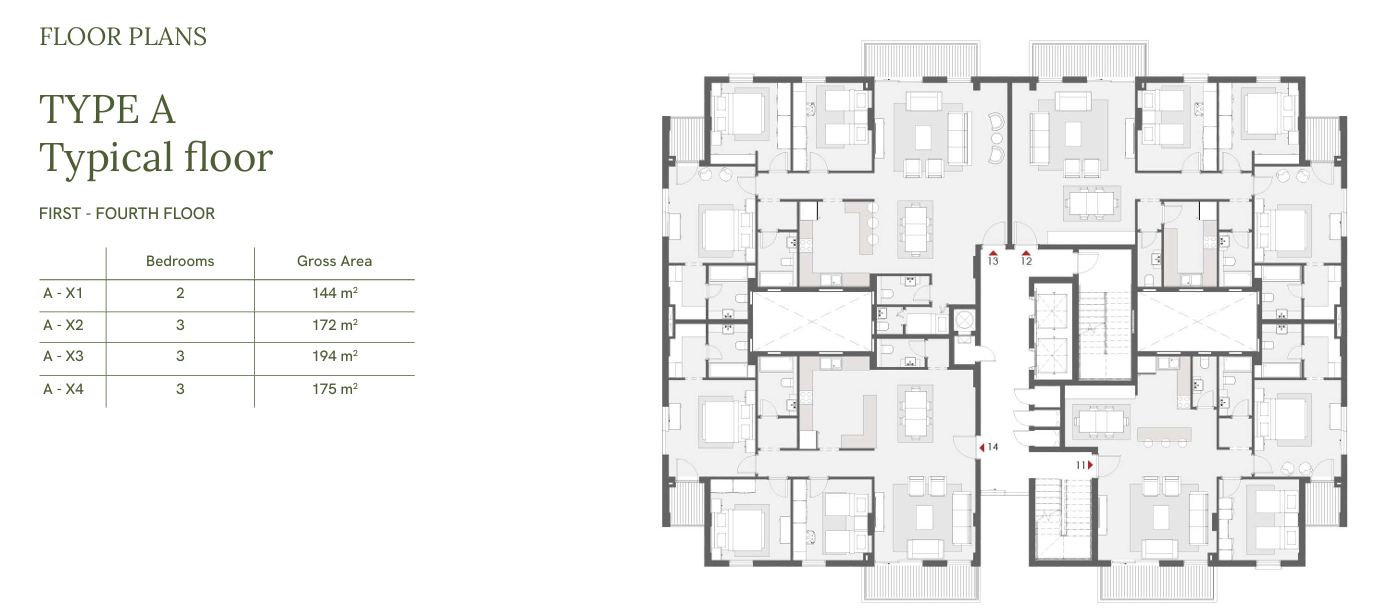 Floor plan for penthouse at One33-Phase One