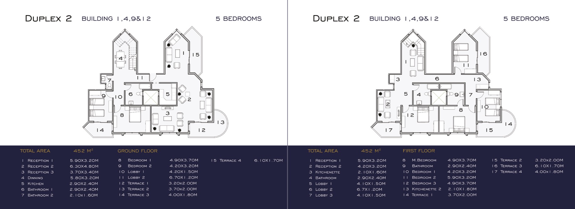 Floor plan for duplex at Eclat